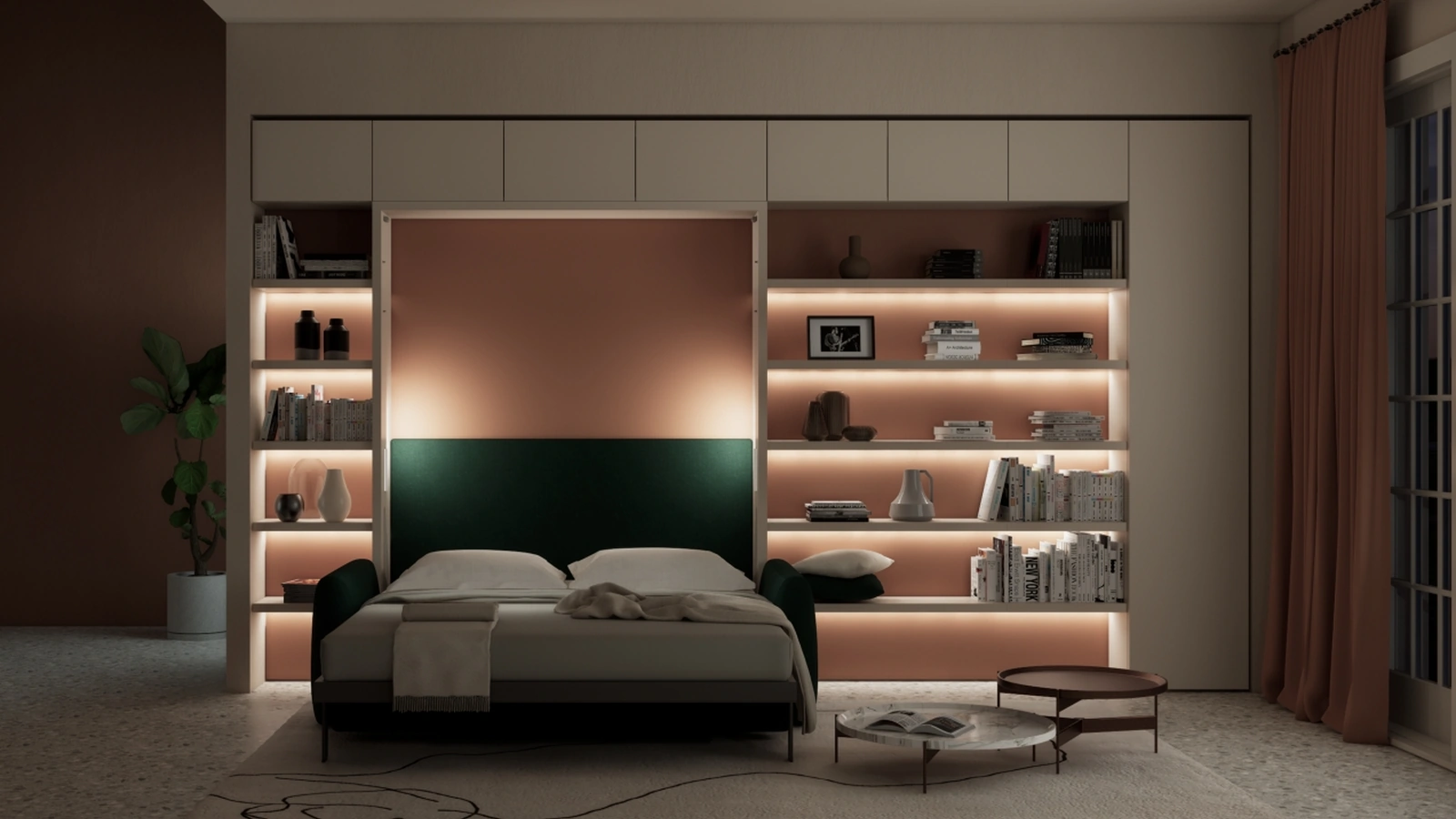 Letto a scomparsa Minerva 03 di Clei
