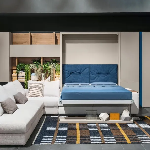 Letto a scomparsa trasformabile aperto Living 13 Penelope 2 Sofa di Clei