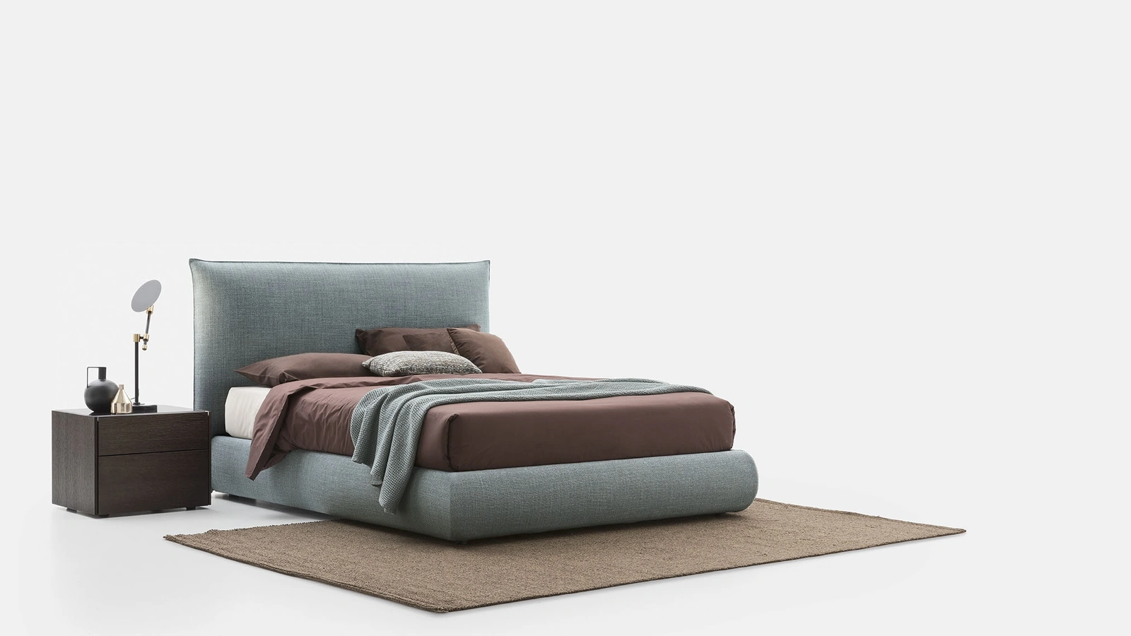 Letto con testiera e contenitore Bellatrix di Alf Da Frè