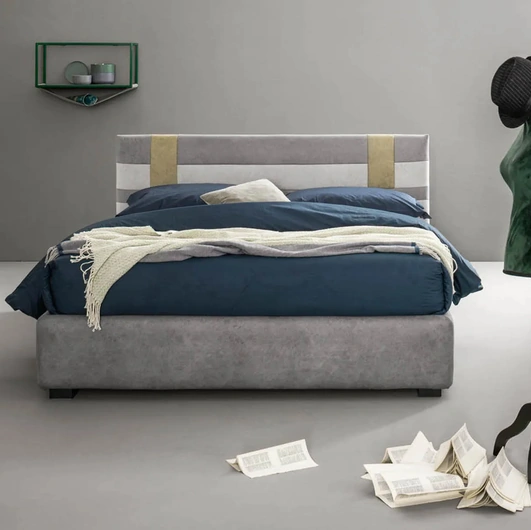 Letto moderno in tessuto imbottito Net di Bside