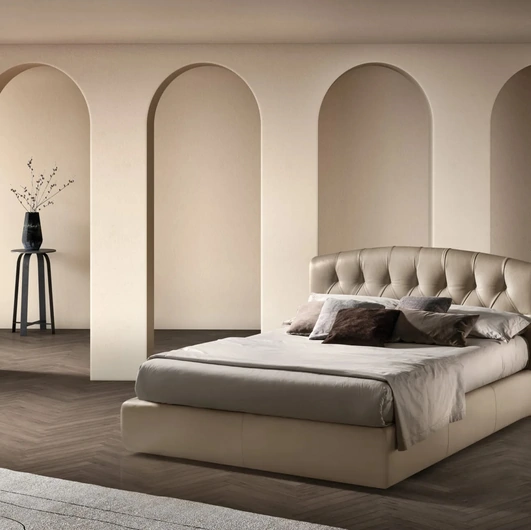 Letto matrimoniale Dream in ecopelle di Bside