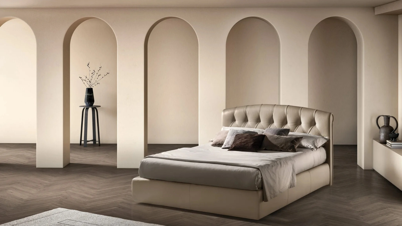 Letto matrimoniale Dream in ecopelle di Bside