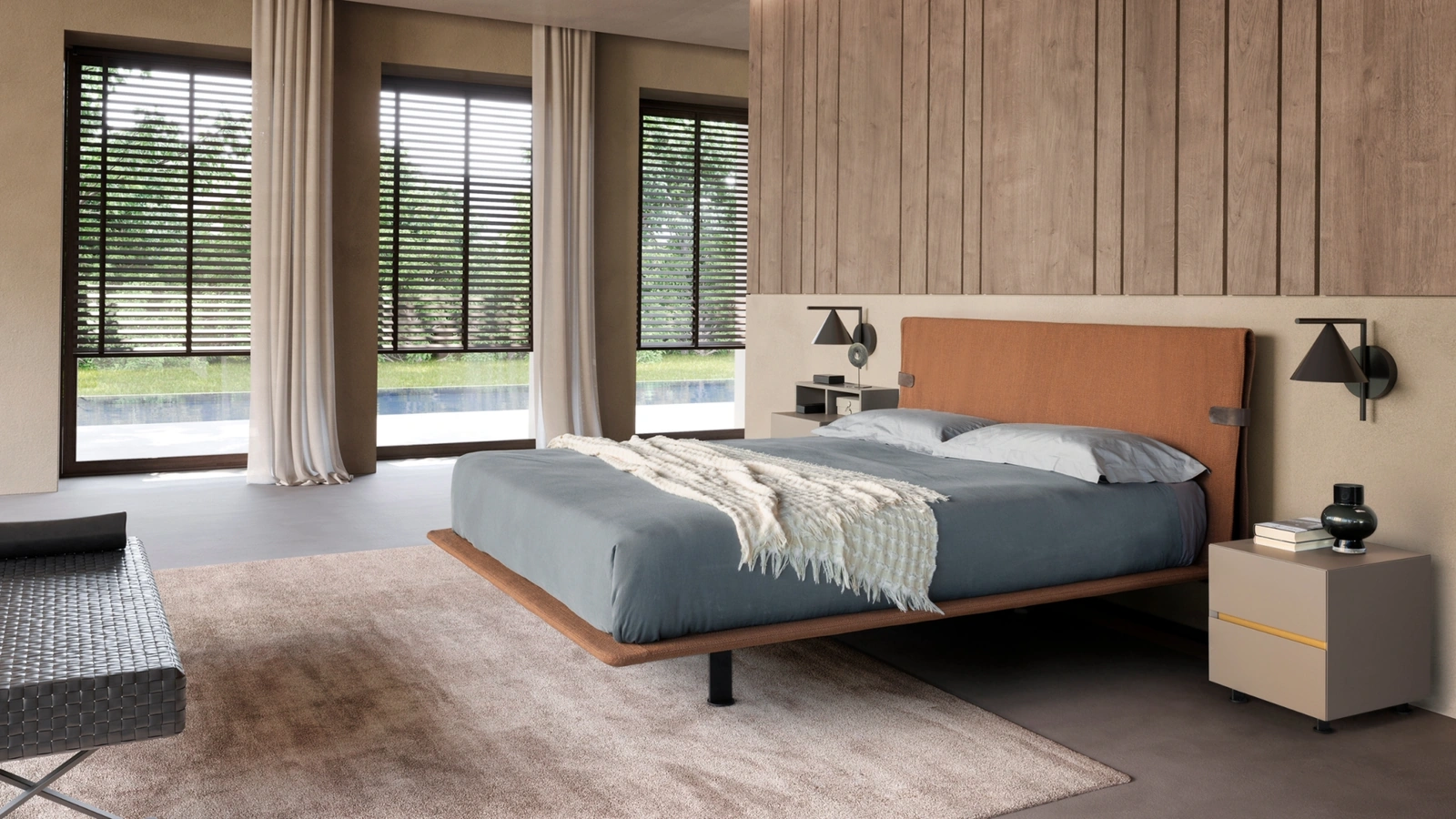 Letto con testiera Dress Code di Presotto