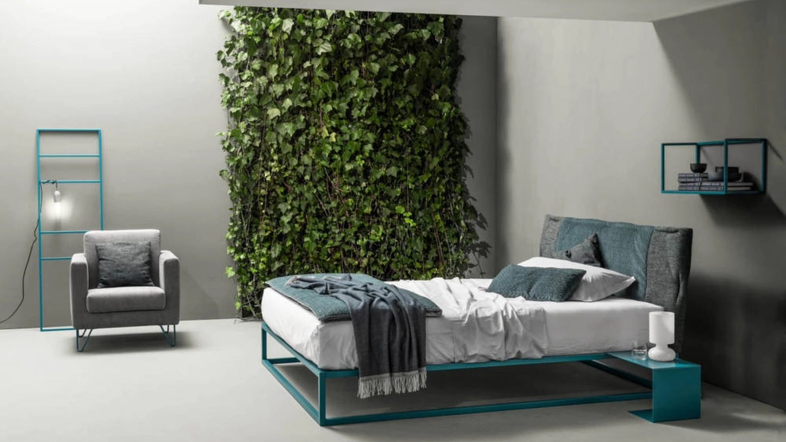 Letto matrimoniale con testiera Frame di Bside