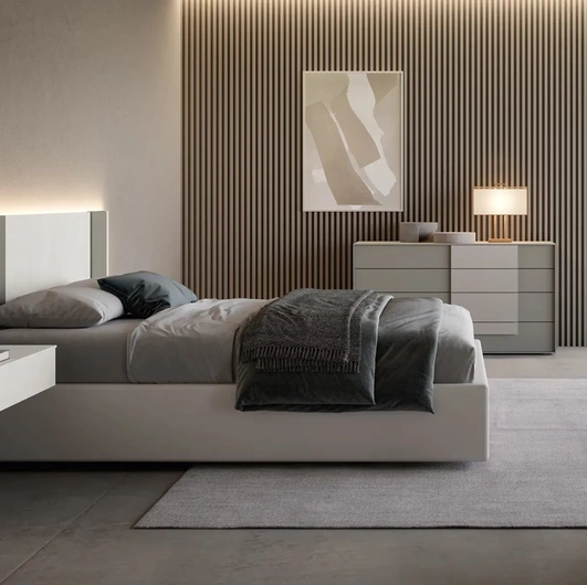 Letto matrimoniale con contenitore Side di Adok