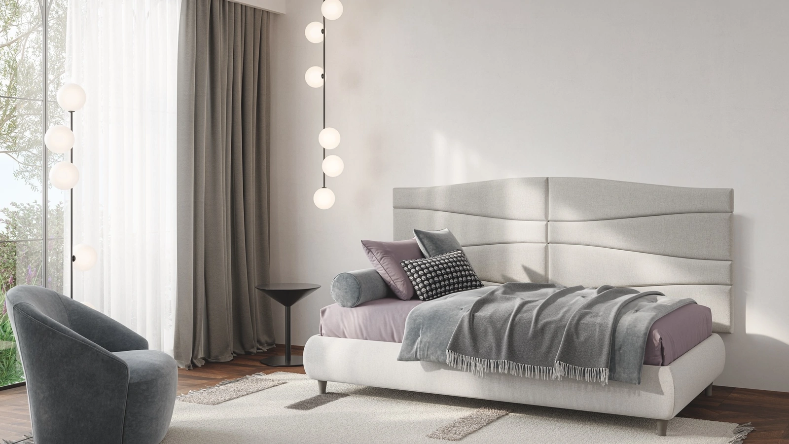 Letto singolo Boiserie Flute di Twils
