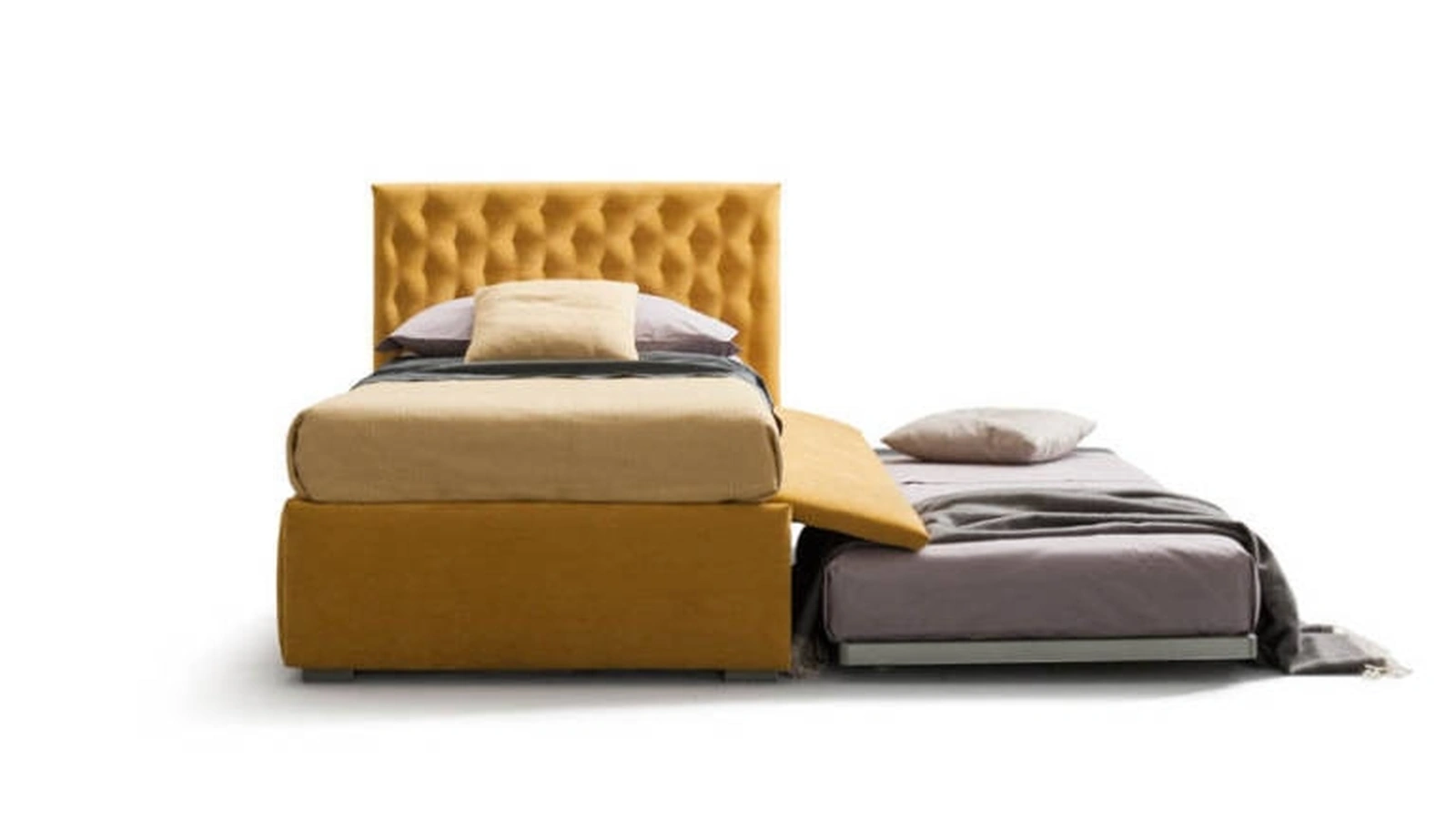 Letto singolo in tessuto con testiera trapuntata Break di Bside