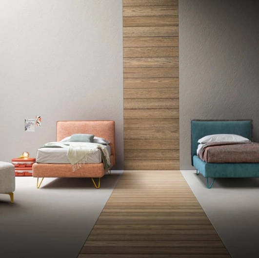 Letto singolo con testiera Truss di Bside
