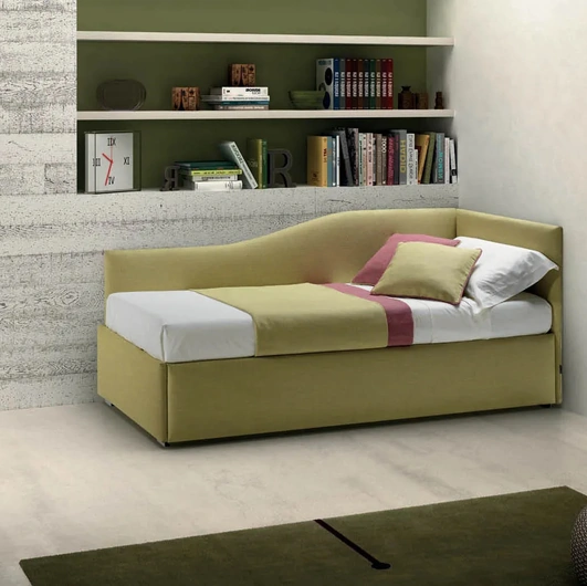 Letto in tessuto con testiera Twice Angolo Sagomato di Bside