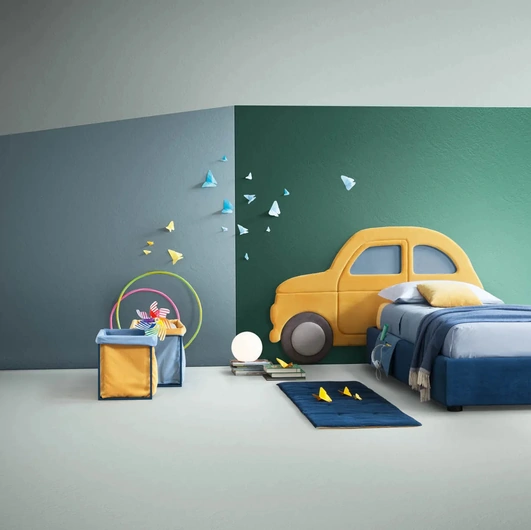 Letto moderno in tessuto per bambini Car di Bside