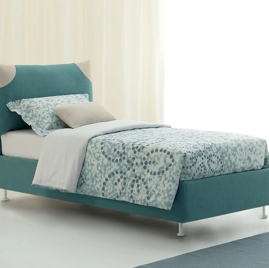 Letto Singolo in tessuto con testiera Golf 200M Bag di Oggioni