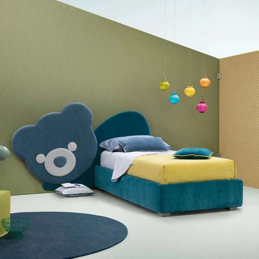 Letto singolo in tessuto per bambini Ted di Bside