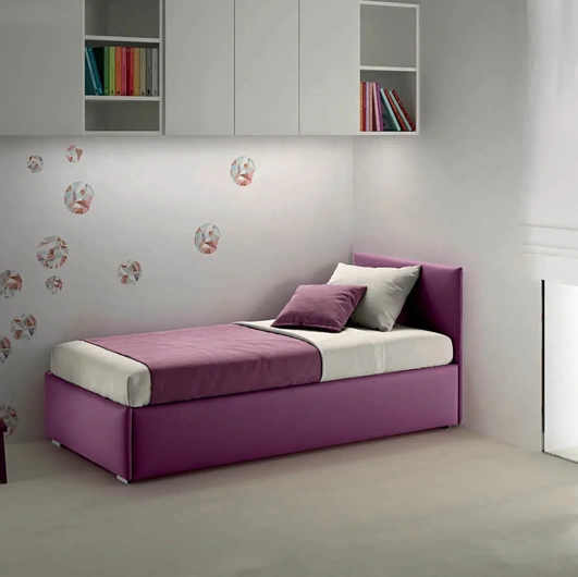 Letto in tessuto imbottito sfoderabile con testiera Twice Letto di Bside