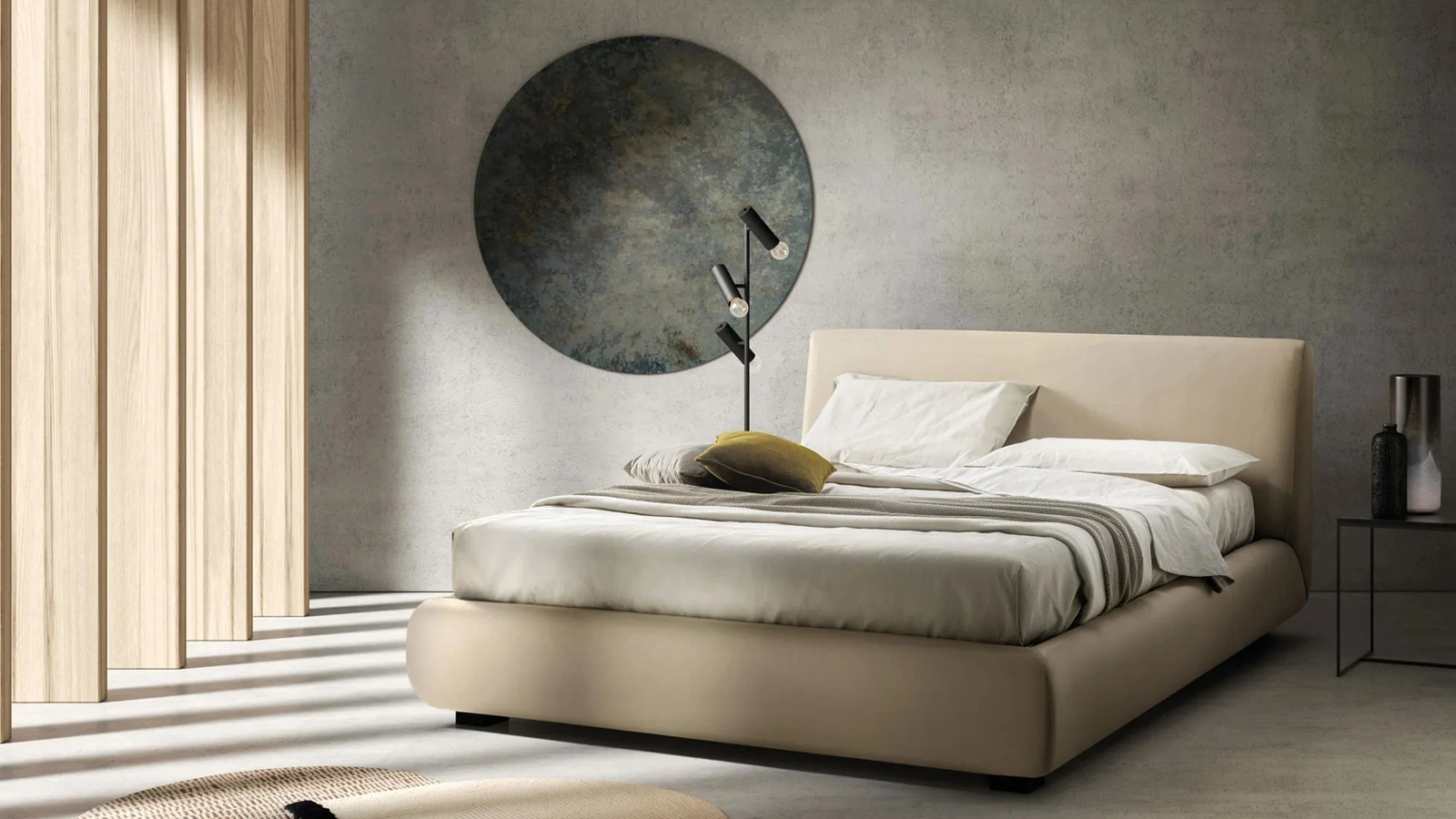 Letto in tessuto imbottito Strong di Bside