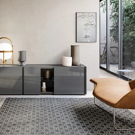 Madia Da-Do Giorno in laccato lucido Piombo di Alf Da Frè