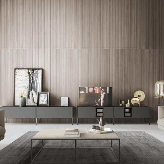 Madia Da-Do Giorno in laccato Piombo opaco di Alf Da Frè