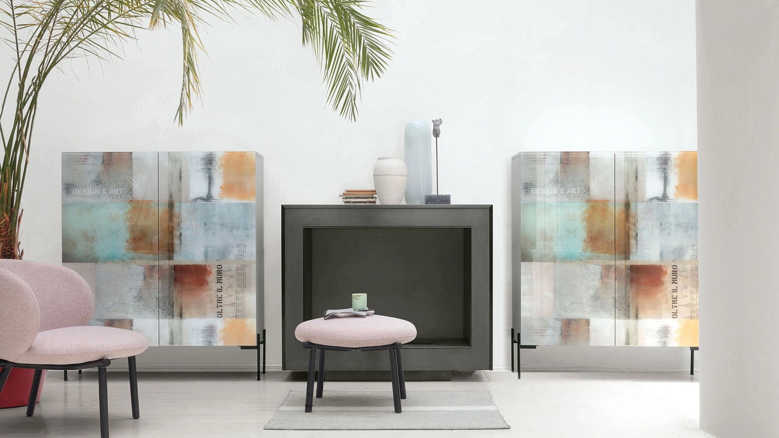 Madia in vetro con stampa digitale Dafne Quadra di Target Point