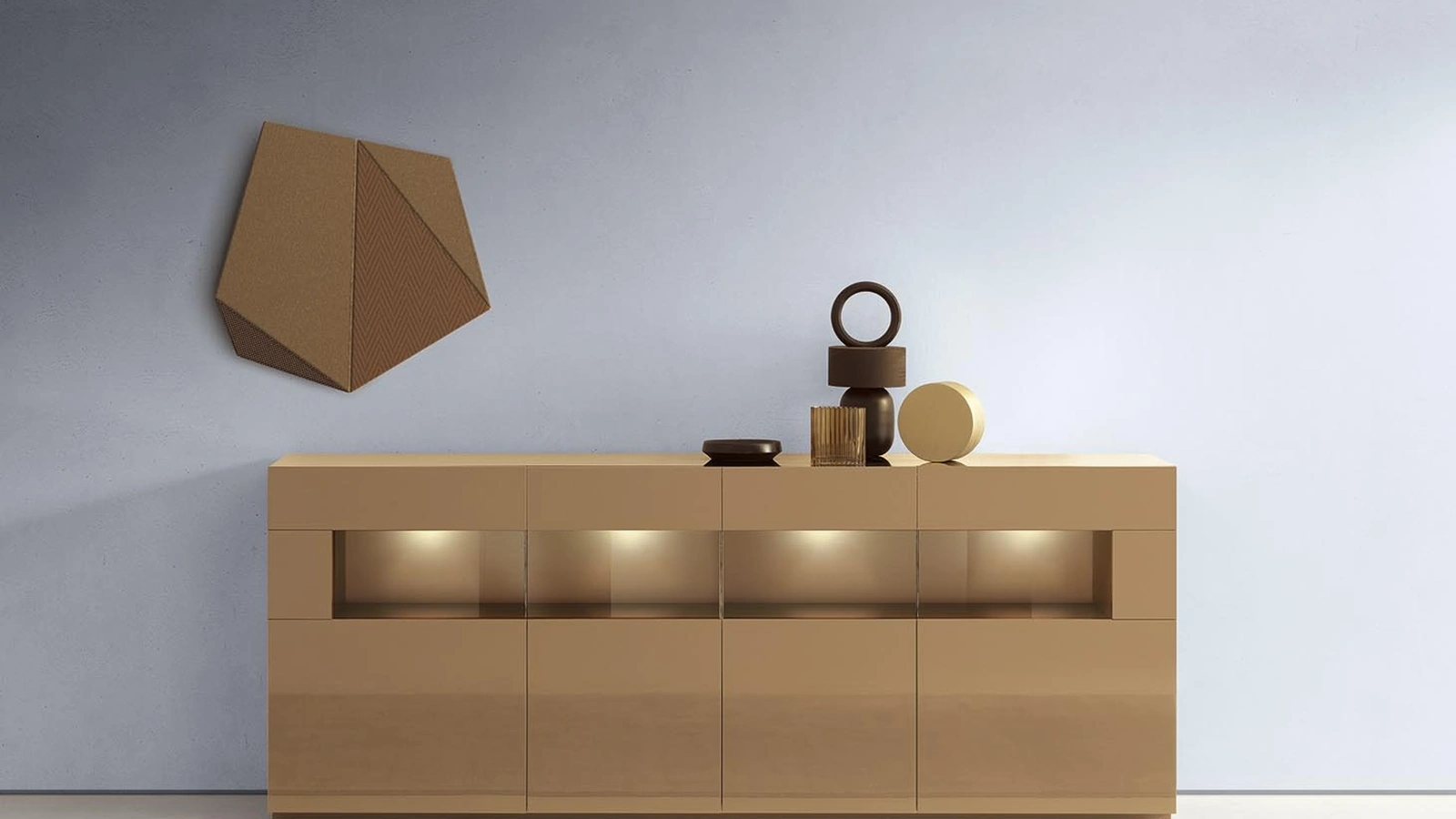 Madia Metropolis in laccato lucido di Alf Da Frè