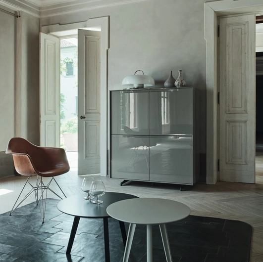 Madia Alta Vela 16 in laccato lucido Ardesia di Sangiacomo