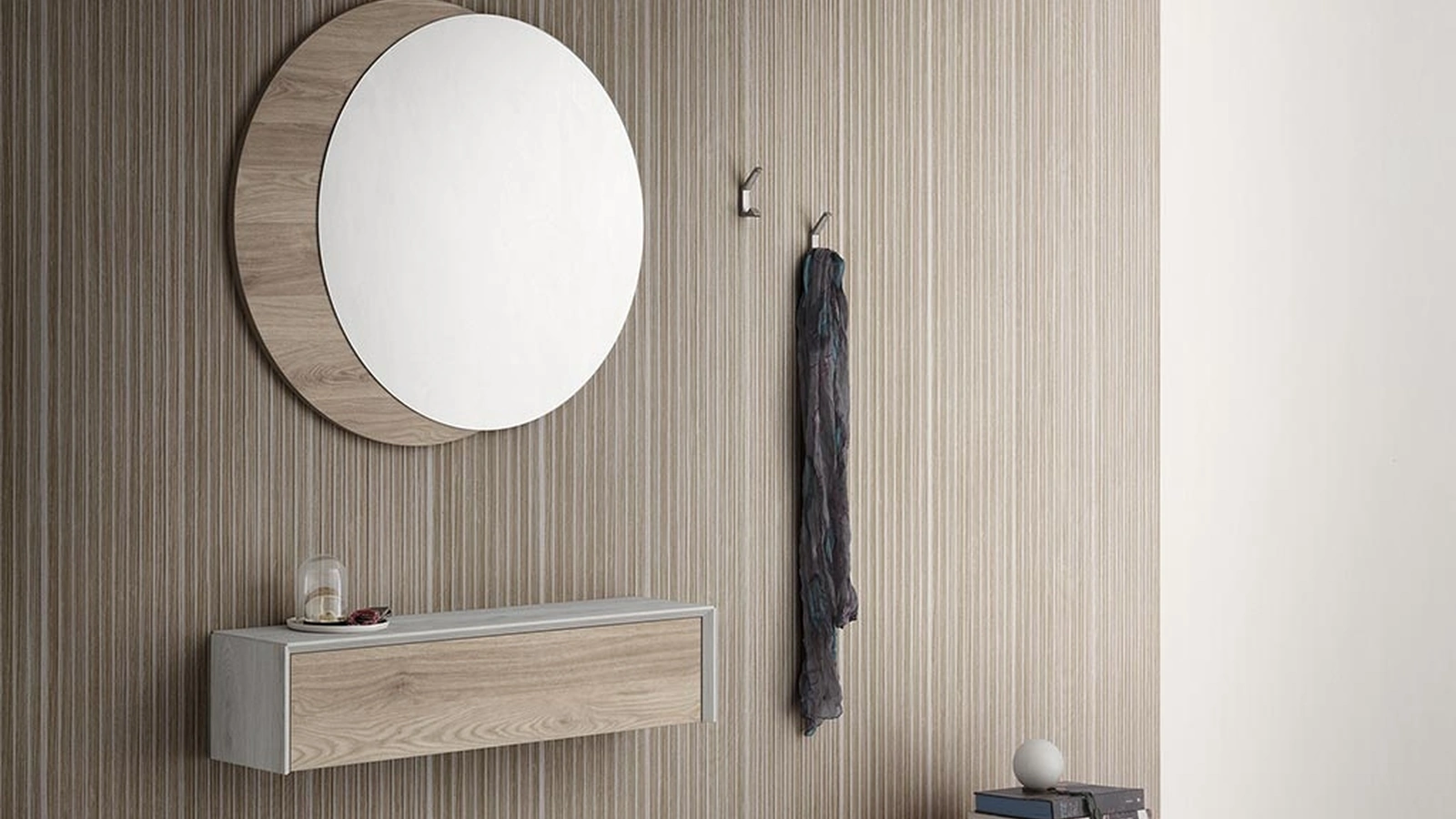 Mobile ingresso in melaminico con specchio Lego di La Primavera