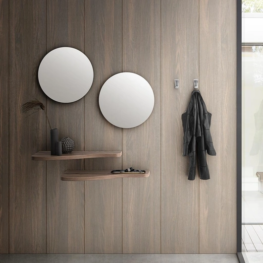 Mobile ingresso Nancy composto da mensole, specchi e appendiabiti di La Primavera