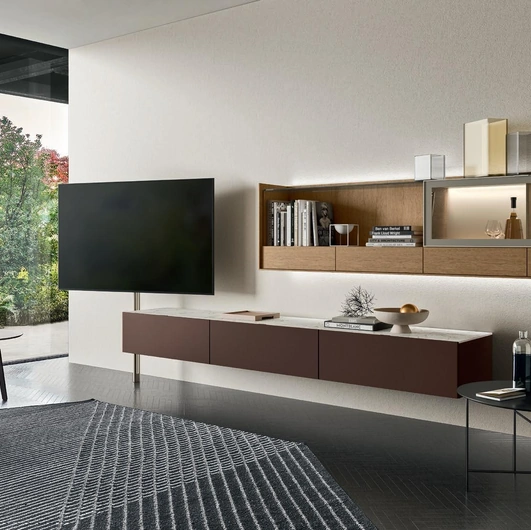 Mobile Porta Tv Cabaret Glass di Sangiacomo