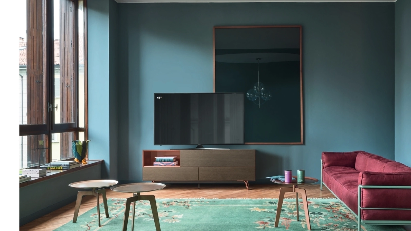 Mobile Porta Tv Domino IN2 9I sx in Rovere argilla di Sangiacomo