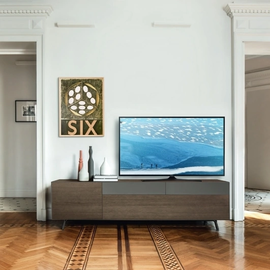 Mobile Porta Tv Domino Mono 8M sx in Rovere argilla di Sangiacomo