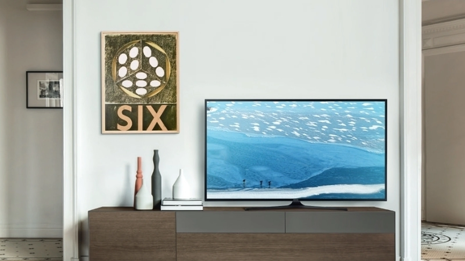 Mobile Porta Tv Domino Mono 8M sx in Rovere argilla di Sangiacomo