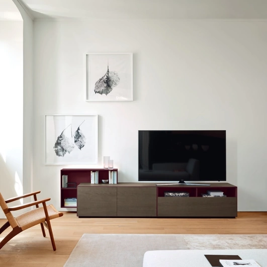 Mobile Porta Tv Domino Più 12L sx in Rovere argilla di Sangiacomo