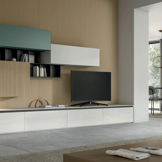 Parete Attrezzata Living Glass 2|0 di Arredo3