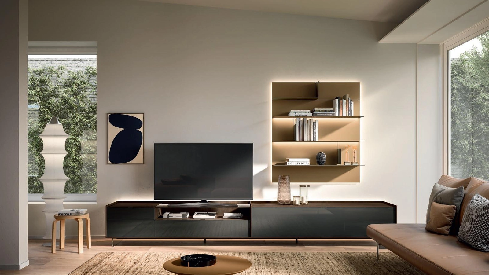 Parete Attrezzata Cabaret Glass di Sangiacomo