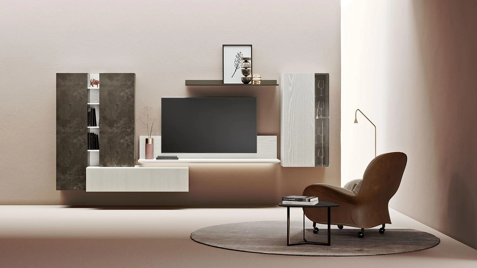 Parete Attrezzata Composizione Horizon 1012 di Mobilgam