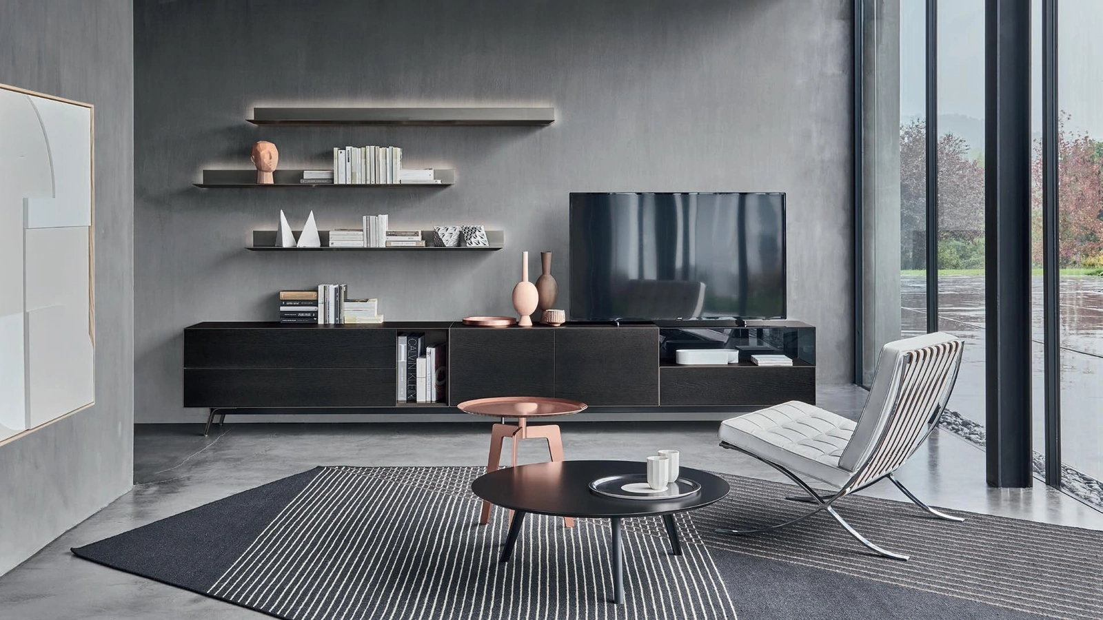 Parete Attrezzata Domino Vitrum di Sangiacomo