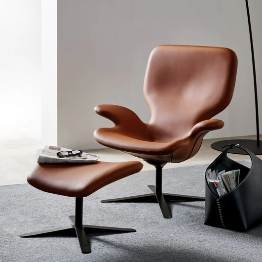 Poltrona Clarke in pelle di Presotto