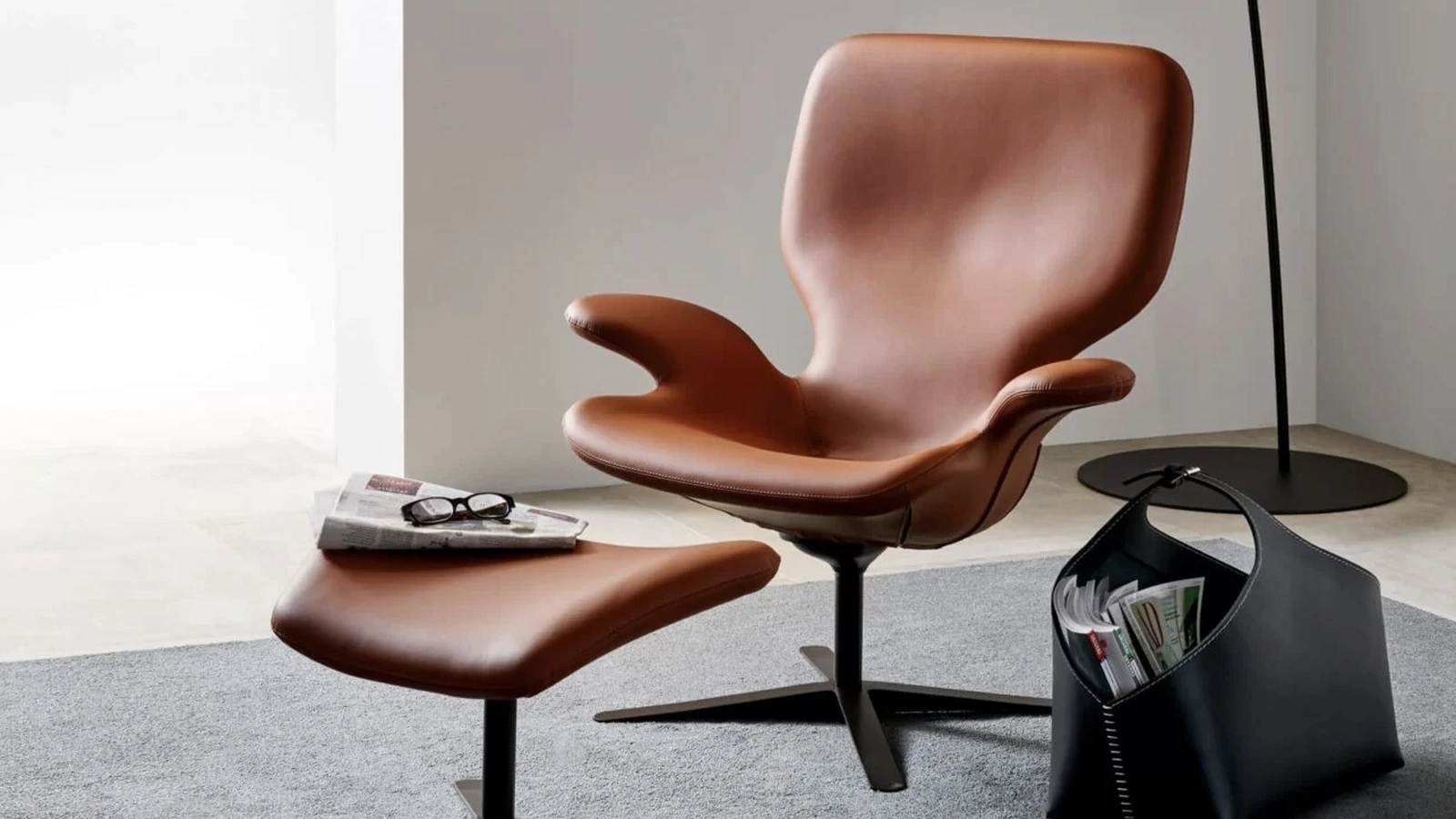 Poltrona Clarke in pelle di Presotto