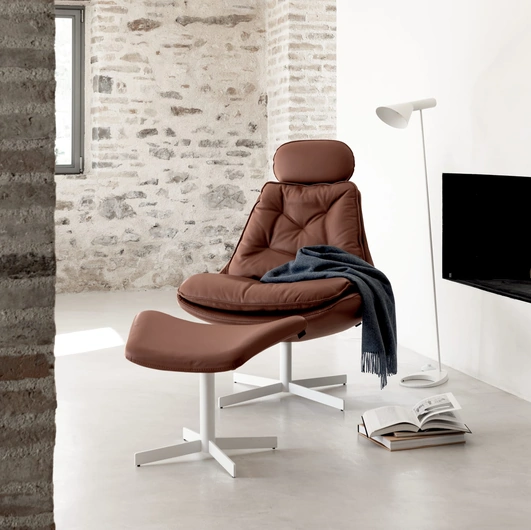 Poltrona Daya in ecopelle di Bontempi