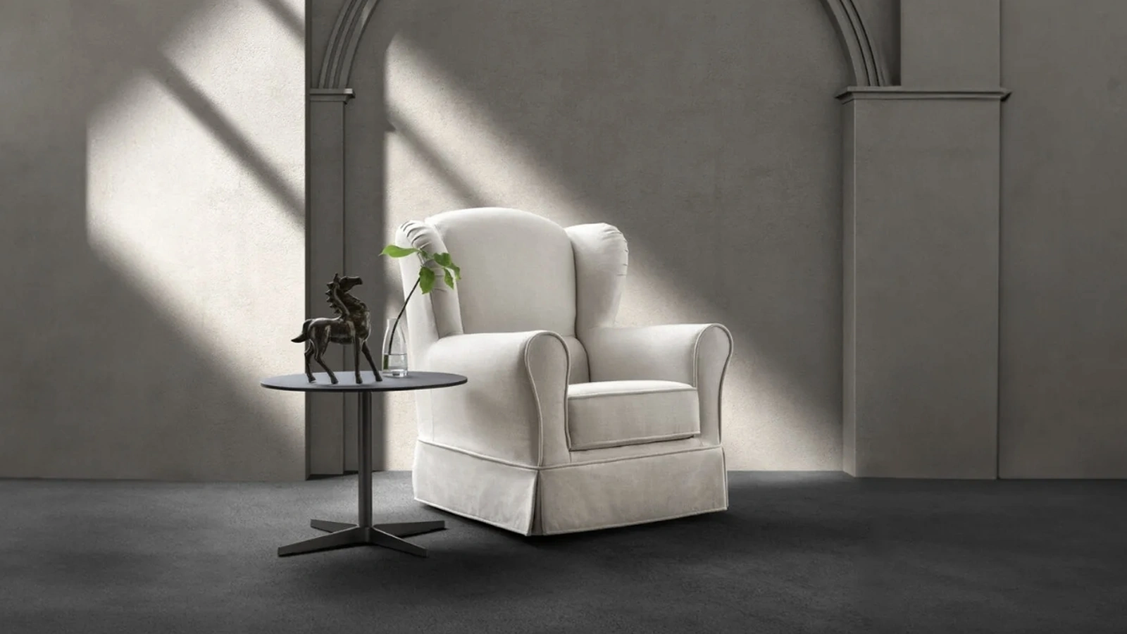 Poltrona classica in tessuto Miss di Samoa