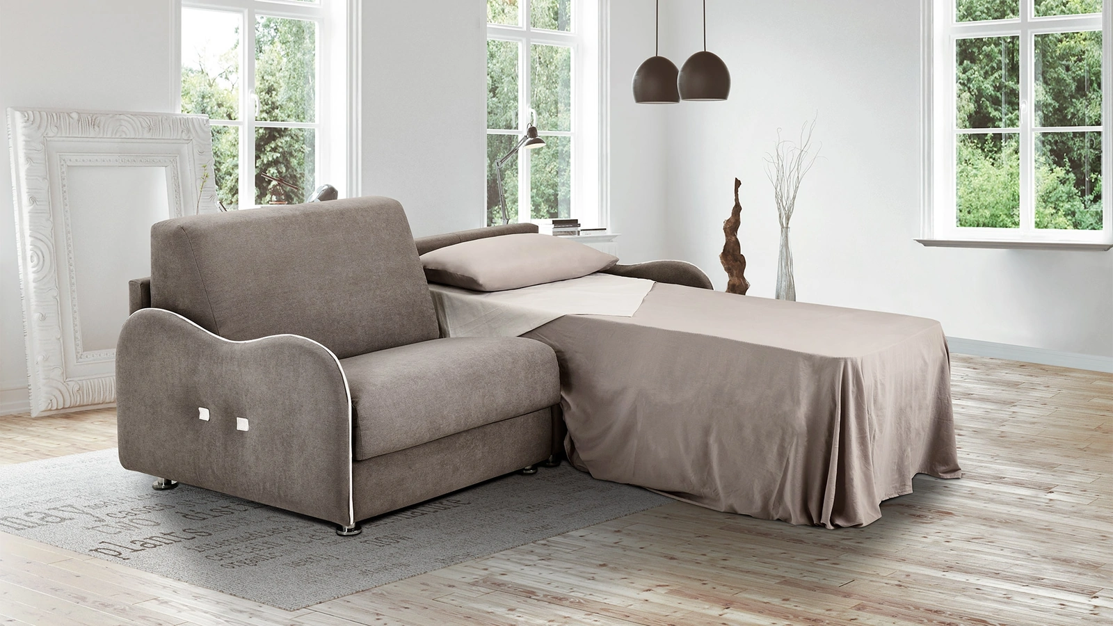 Divano con doppio letto Titti Basic di Aerre