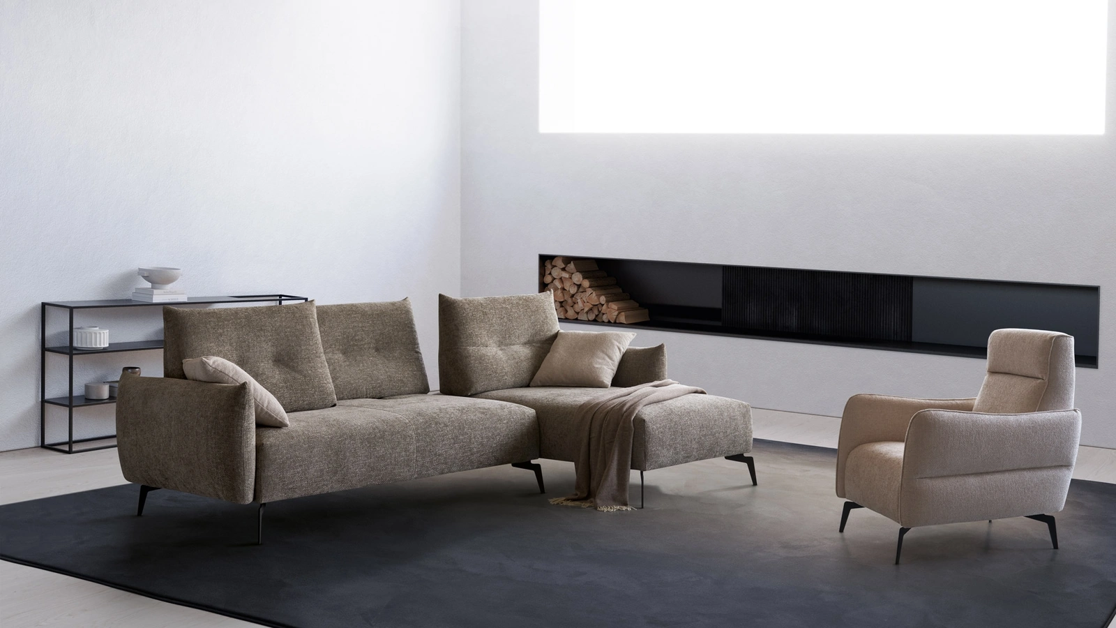 Divano con penisola Capalbio di Aerre