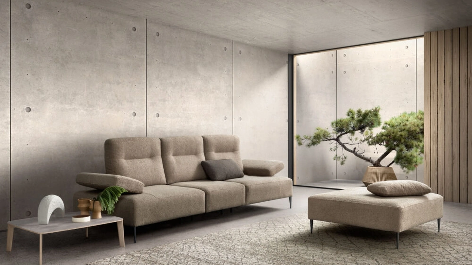 Divano lineare Dalton di Samoa