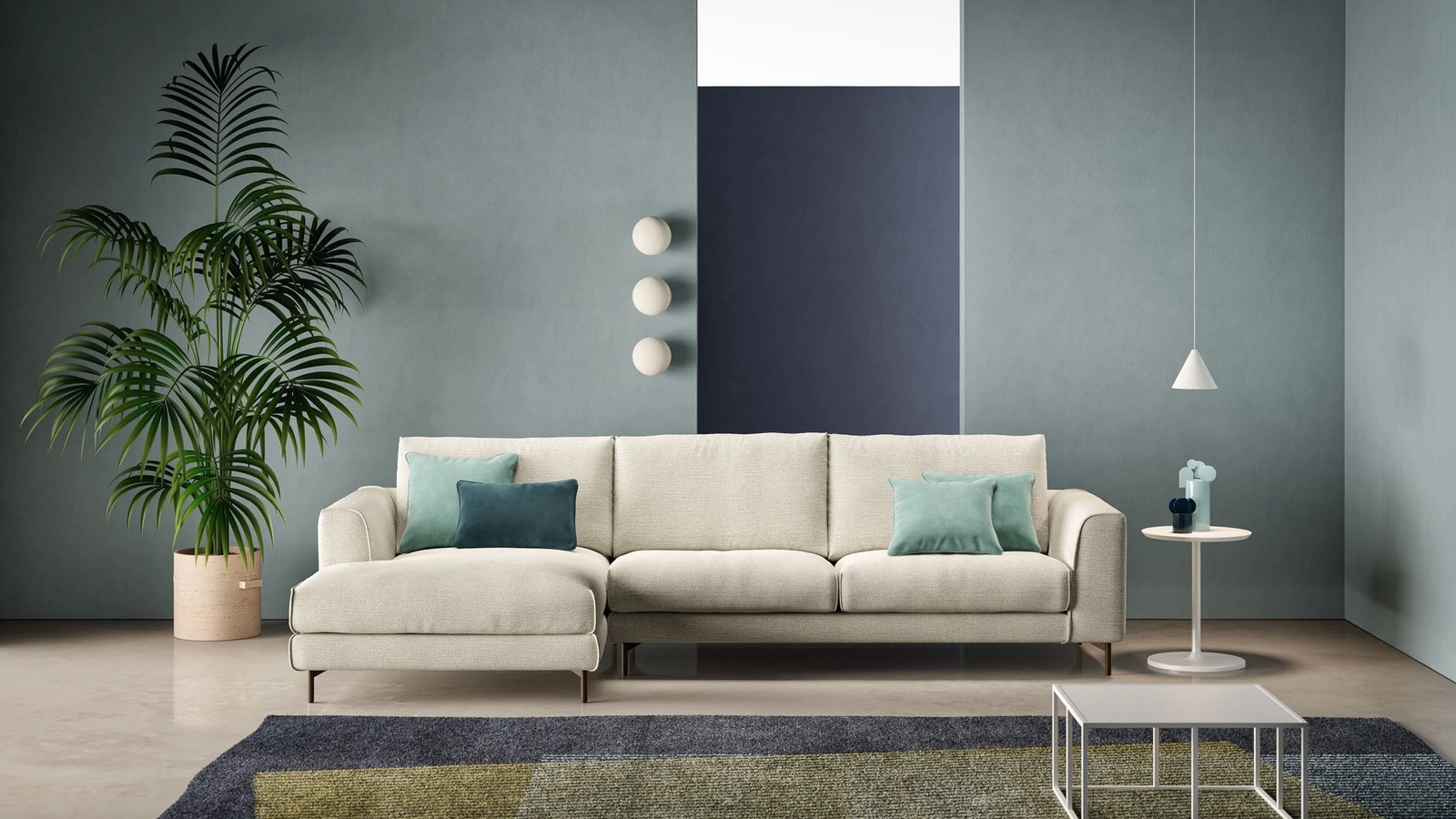 Divano con penisola Nathan di Twils