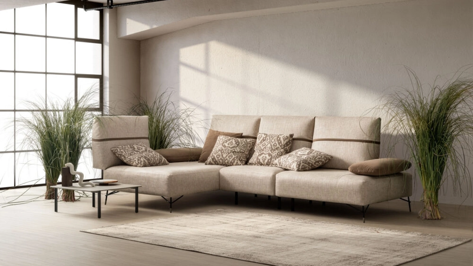 Divano con penisola Pull di Samoa