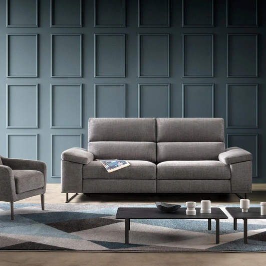 Divano Relax lineare in tessuto Space Look di Samoa