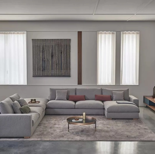 Divano ad angolo con penisola Sunset di Bontempi