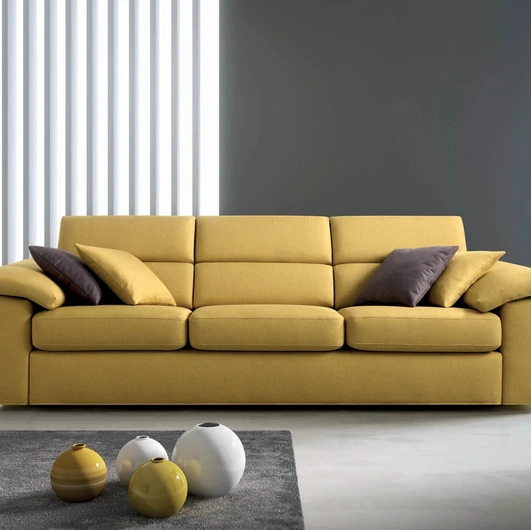 Divano Relax lineare in tessuto Touch di Samoa