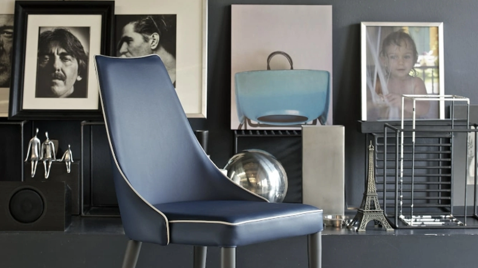 Sedia Clara in pelle ecologica di Bontempi