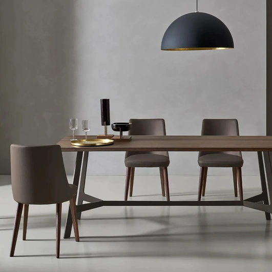 Sedia Eva in tessuto imbottito di Sangiacomo