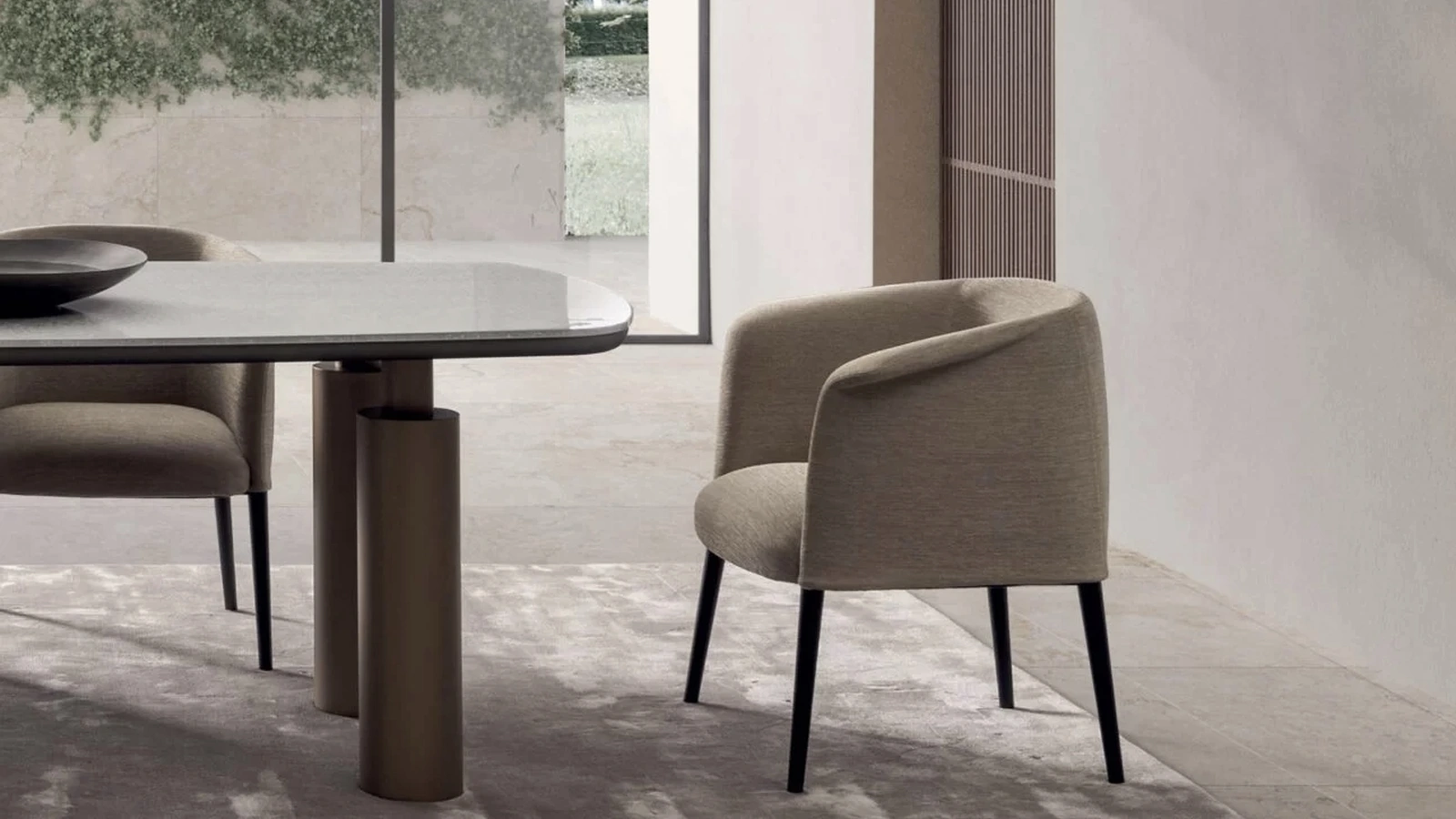 Sedia Milo in tessuto e legno di Presotto