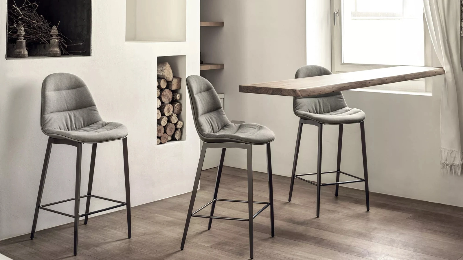 Sgabello Rivestito Mood di Bontempi